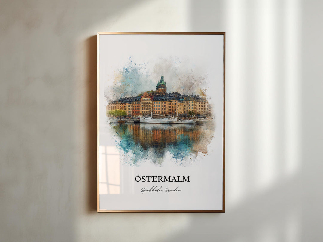 Östermalm, Stockholm – Watercolor Art Print