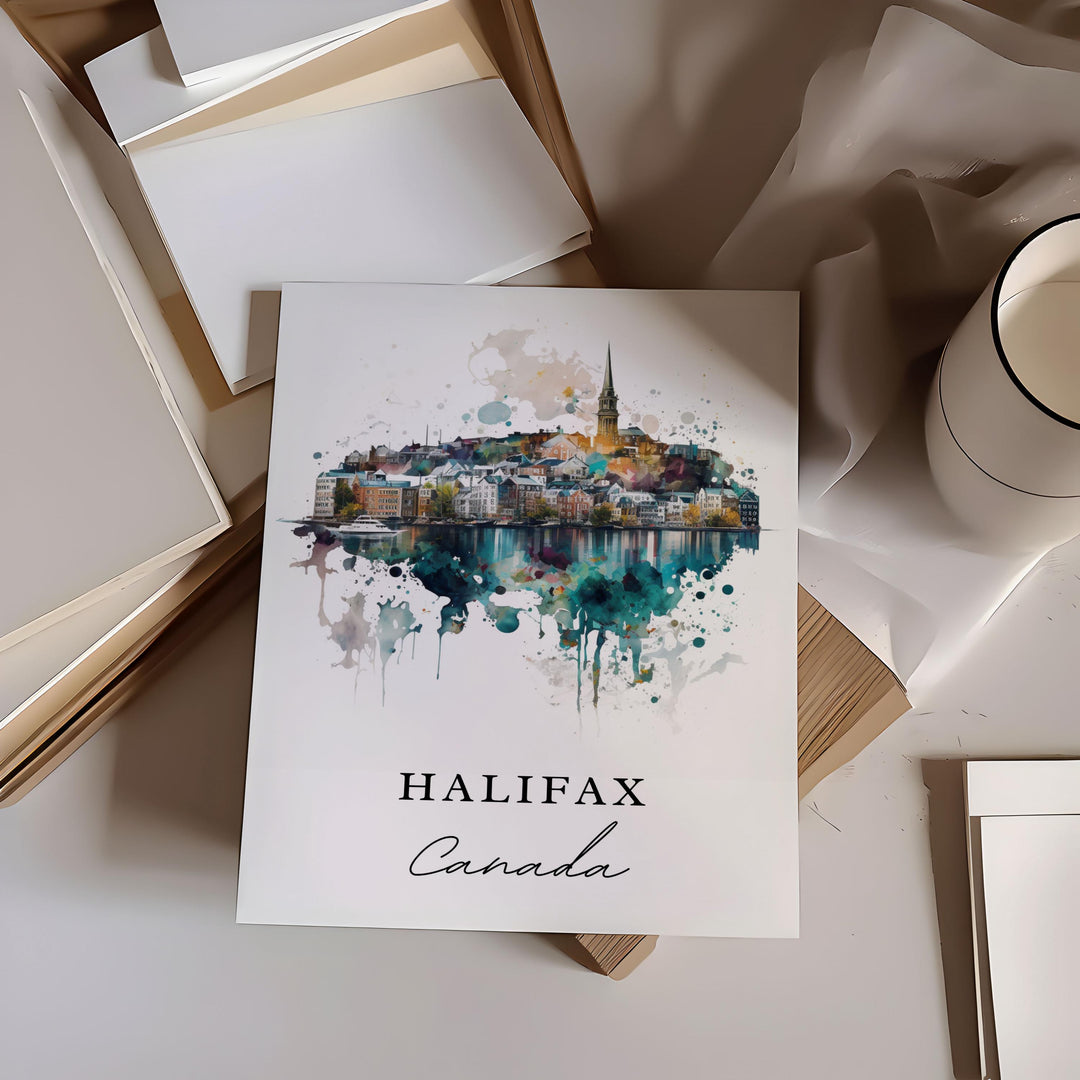 Halifax Canada wall art - Canada, Halifax poster, Halifax Wedding gift, Halifax Birthday present, Custom Text, Personalised Gift