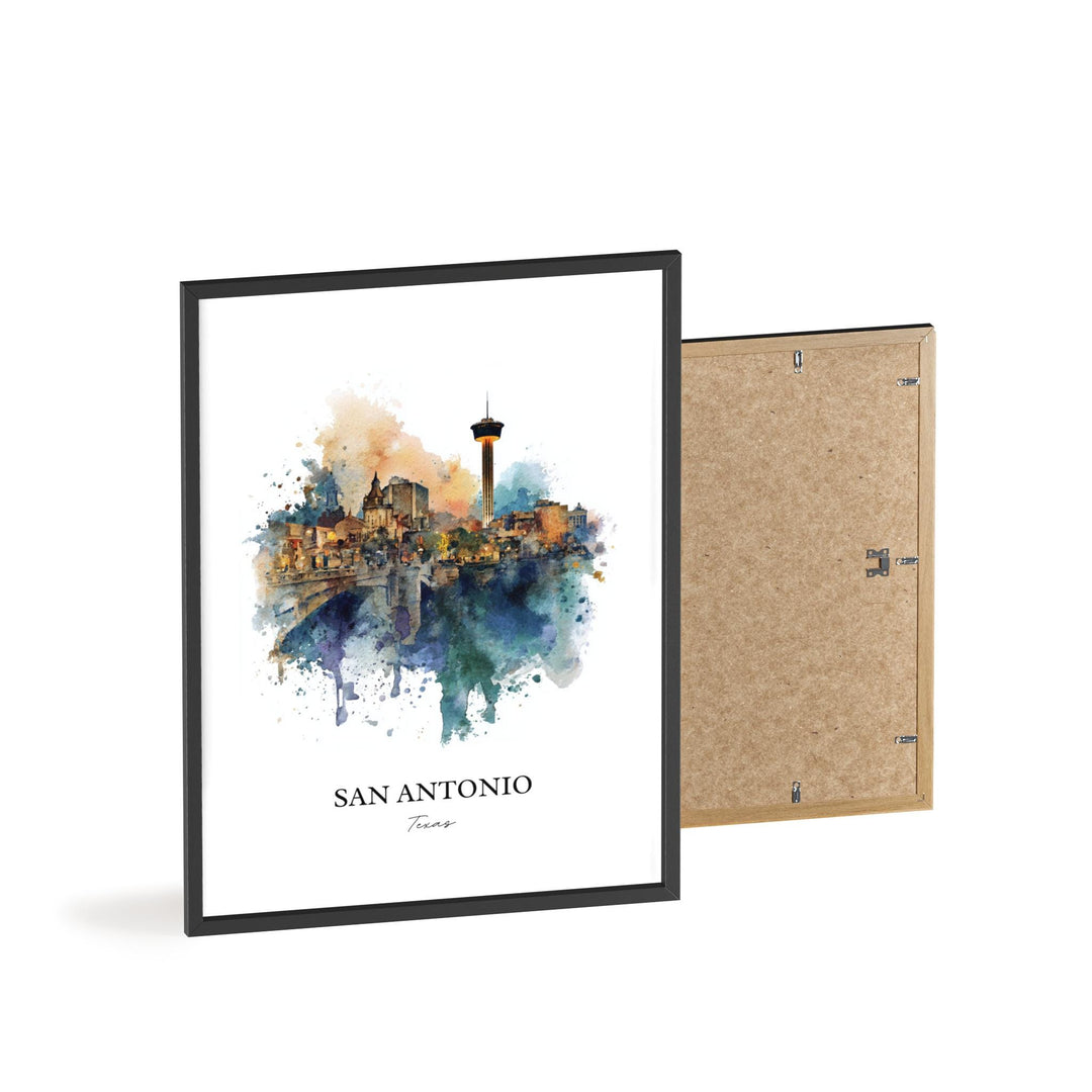 San Antonio, Texas – Watercolor Art Print