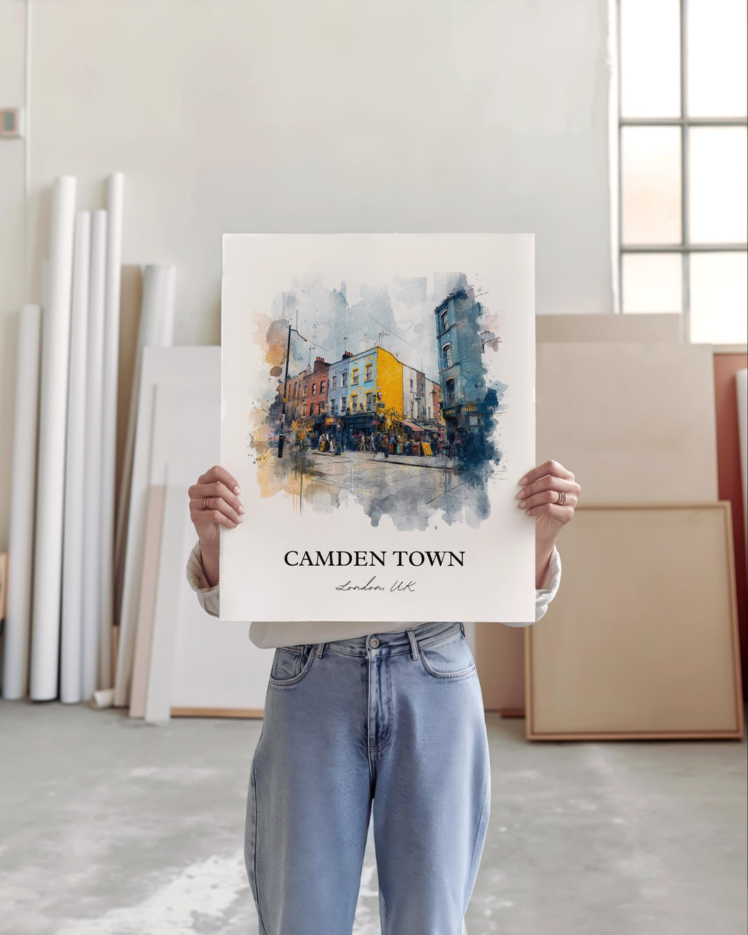 Camden Town, England – Watercolor Art Print