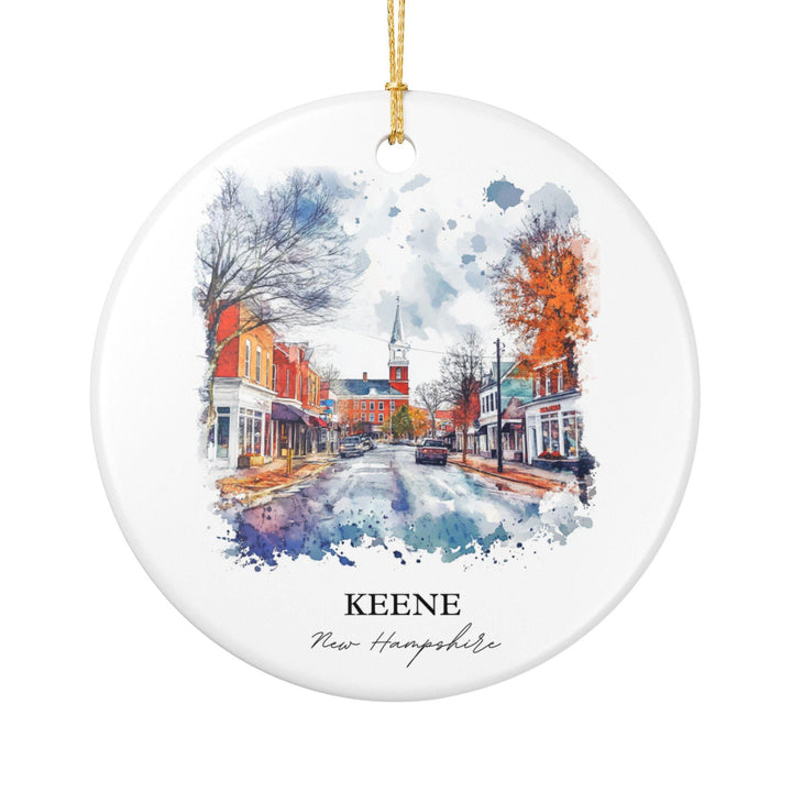 Keene NH Ornament: Unique Keene Souvenir, Keene NH Xmas Decor, and Authentic New Hampshire Gift