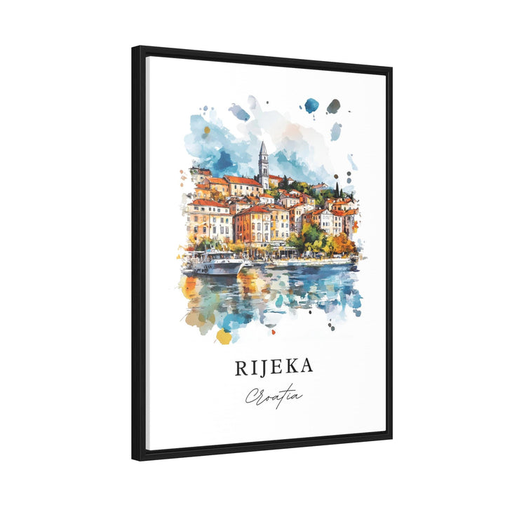 Rijeka Wall Art, Rijeka Croatia Print, Kvarner Bay Watercolor Art, Rijeka Gift, Croatia Travel Prints, Travel Poster, Housewarming Gift