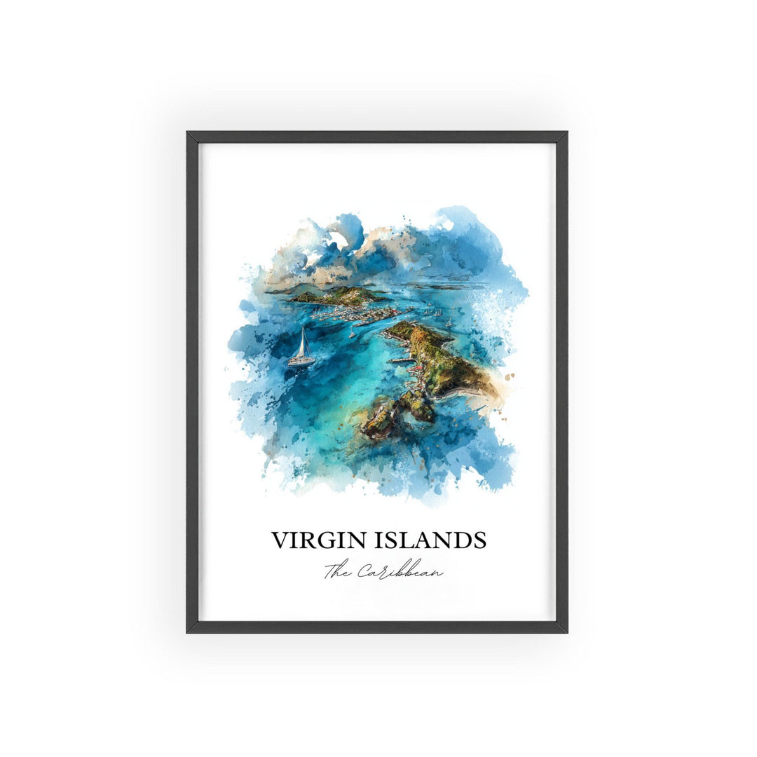 Virgin Islands Wall Art, Caribbean Prints, US Virgin Islands Artwork, Virgin Islands Gift, Travel Print, Travel Poster, Housewarming Gift
