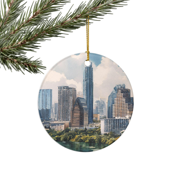 Austin TX Ornament: Unique Austin Texas Souvenir, Austin Texas Xmas Decor, and Authentic Austin Texas Skyline Gift