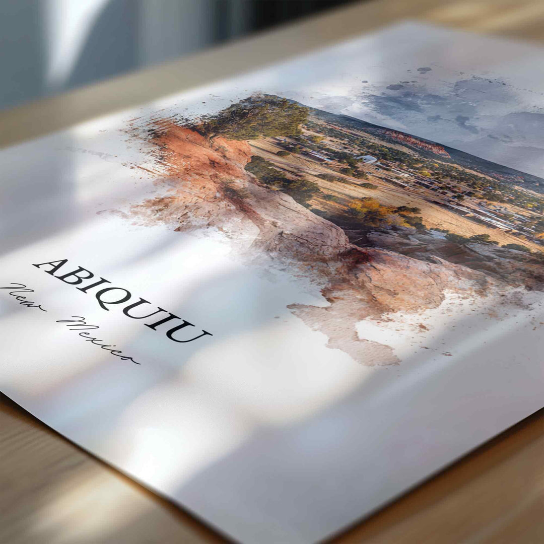 Abiquiu, New Mexico – Watercolor Art Print