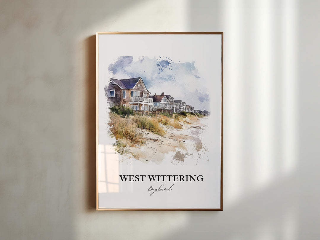 West Wittering Wall Art, Chichester District Print, West Sussex Artwork, West Wittering Gift, Travel Print, Travel Poster, Housewarming Gift