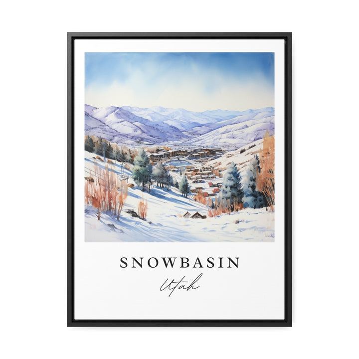 Snowbasin UT wall art - Utah, Snowbasin poster print, Snowbasin Wedding gift, Birthday present, Custom Text, Perfect Gift