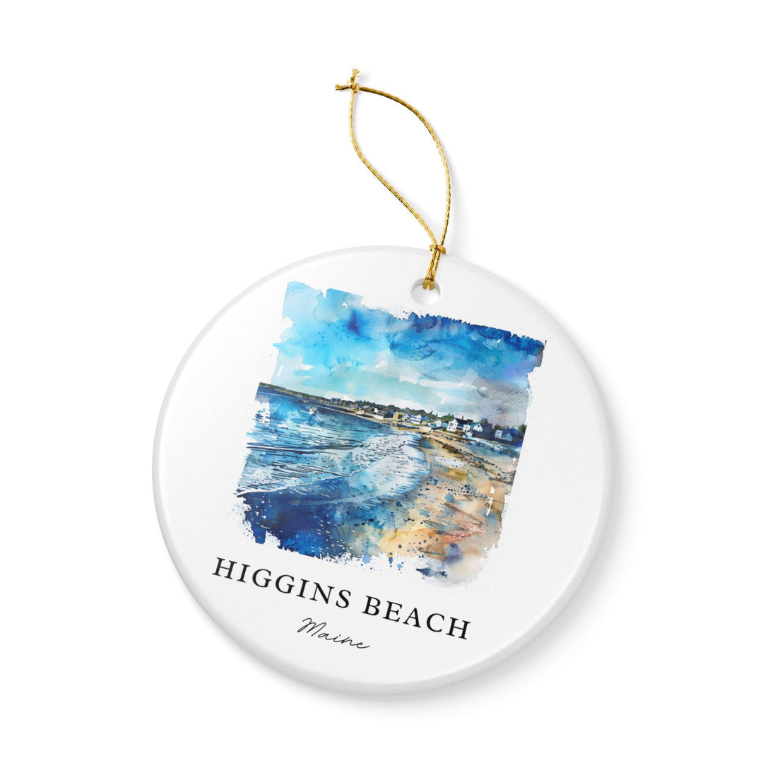 Higgins Beach Ornament: Unique Higgins Beach Souvenir, Higgins Beach ME Xmas Decor, and Authentic Maine Gift