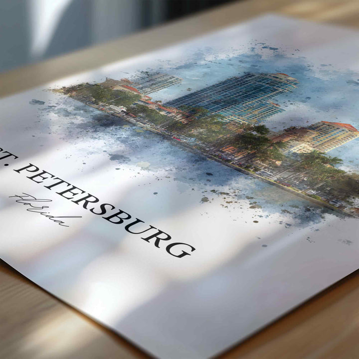 St Petersburg, Florida – Watercolor Art Print