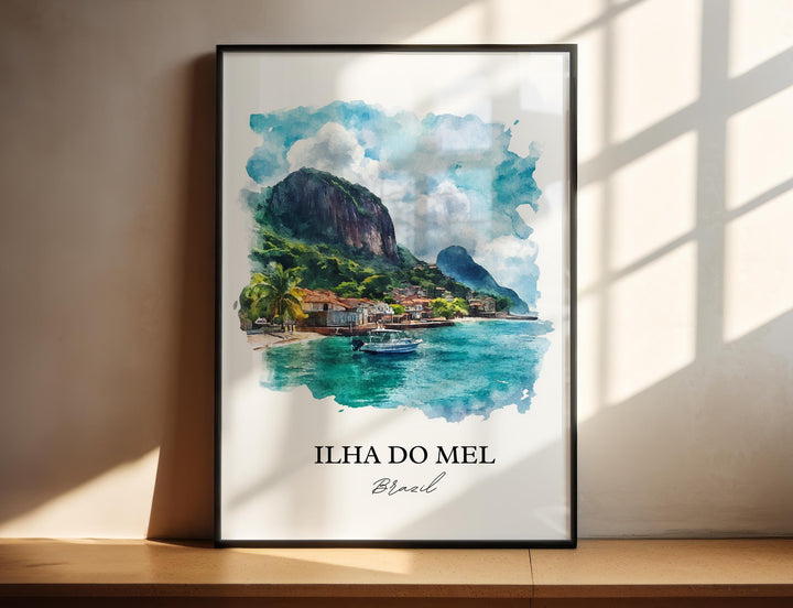 Ilha do Mel Wall Art, Paraná Print, Brazil Watercolor Art, Ilha do Mel Gift, Travel Print, Travel Poster, Housewarming Gift