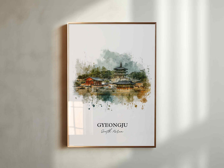Gyeongju, South Korea – Watercolor Art Print