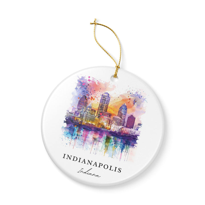 Indianapolis Ornament: Unique Indianapolis Souvenir, Indiana Xmas Decor, and Authentic Indianapolis Skyline Gift
