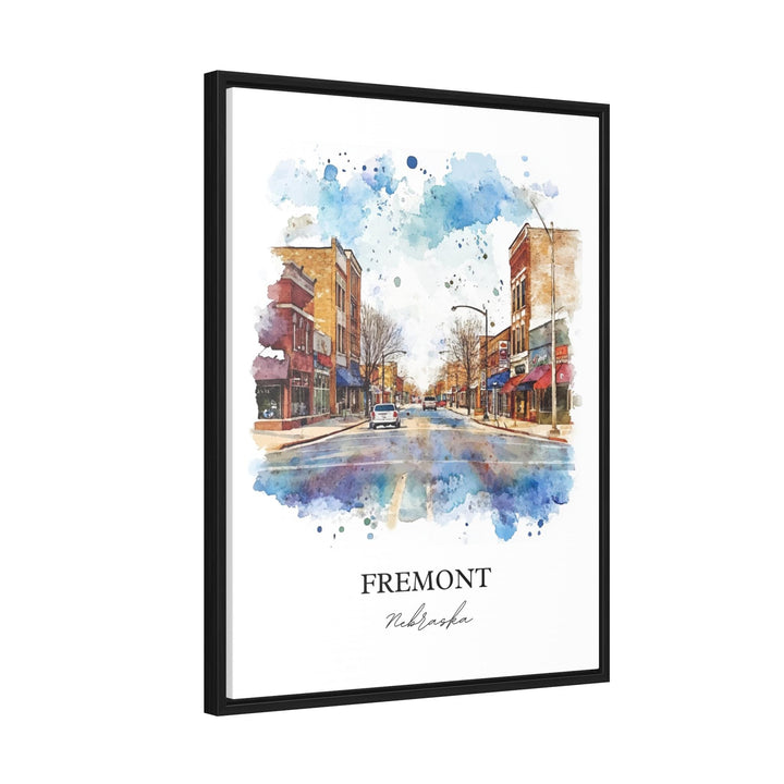 Fremont Nebraska Wall Art, Dodge County NE Print, Nebraska Watercolor Art, Fremont NE Gift, Travel Print, Travel Poster, Housewarming Gift