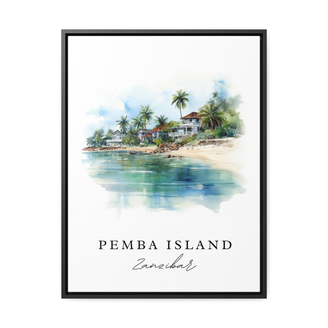 Pemba Island wall art - Zanzibar, Pemba Island poster, Wedding gift, Birthday present, Custom Text, Personalized Gift