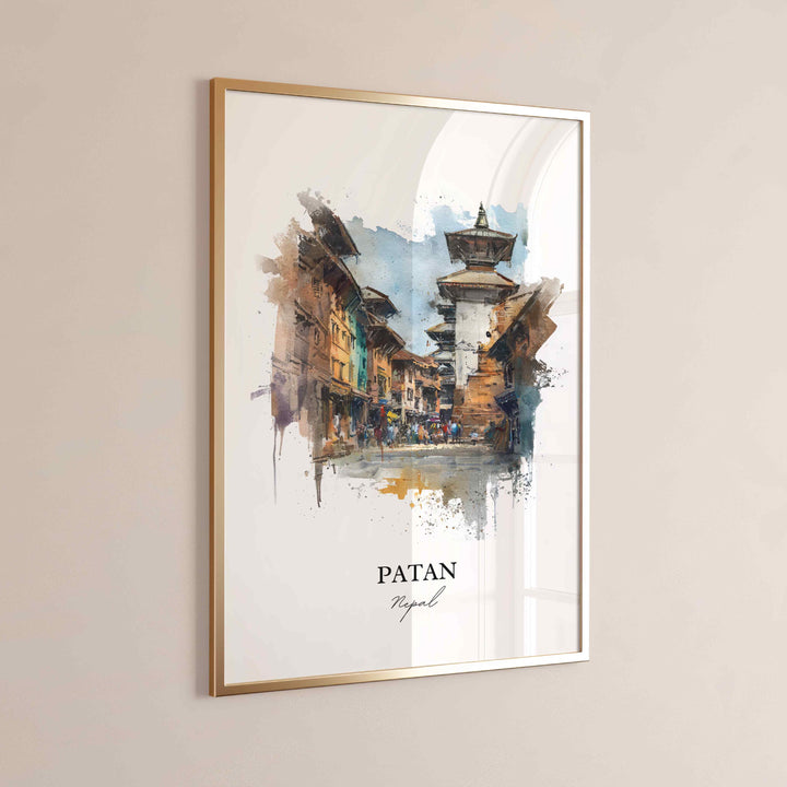 Patan, Nepal – Watercolor Art Print