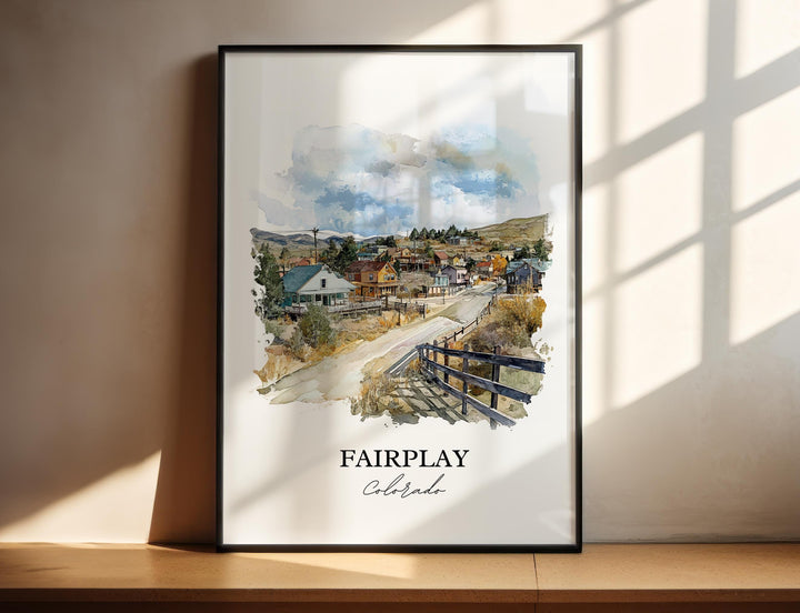 Fairplay, Colorado, USA – Watercolor Art Print