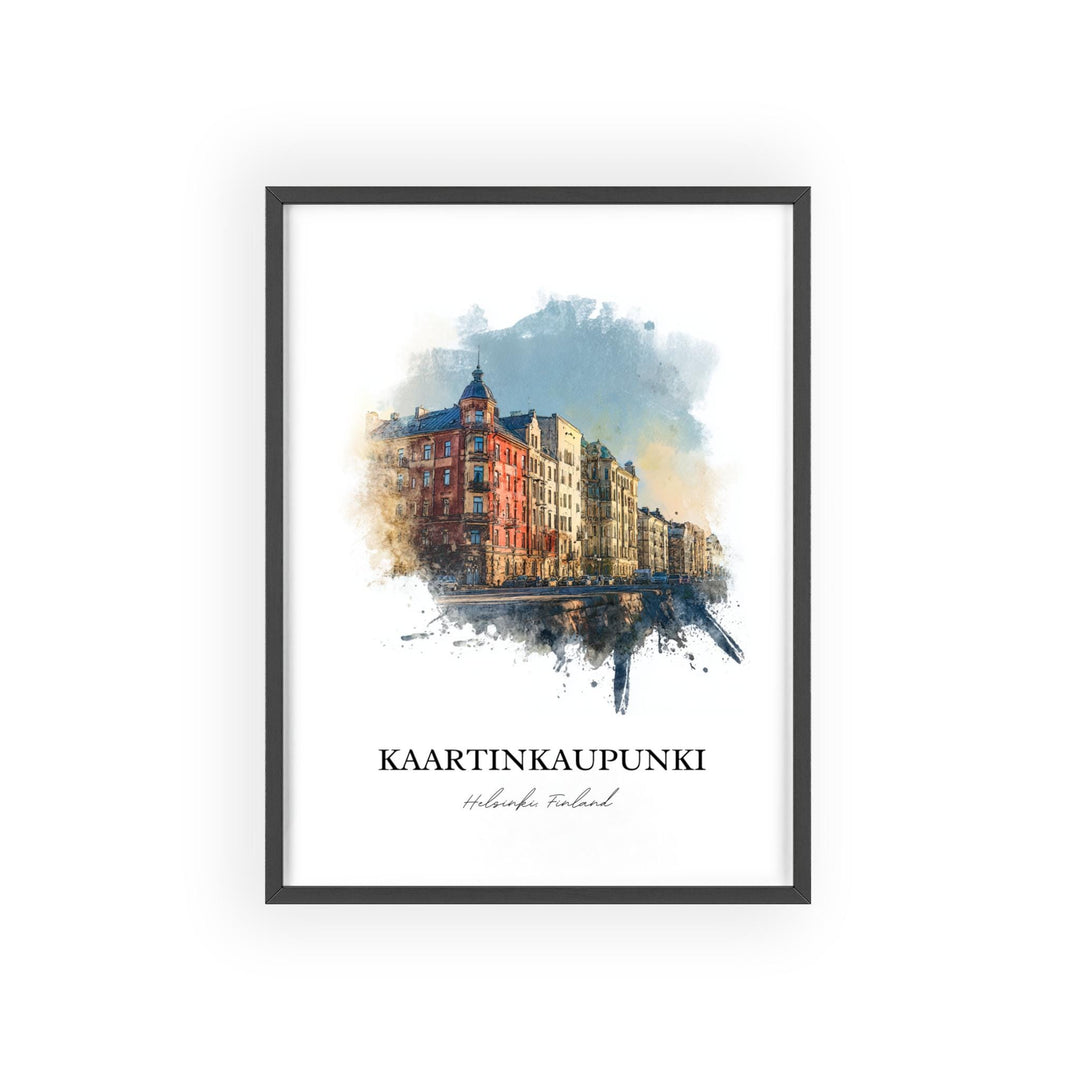 Kaartinkaupunki, Finland – Watercolor Art Print