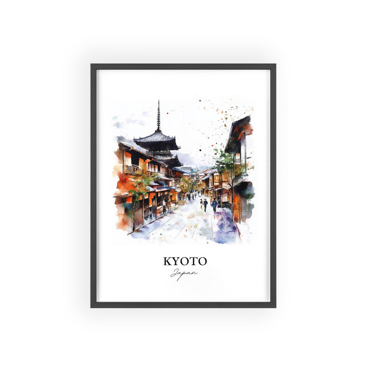 Kyoto Wall Art, Kyoto Print, Japan Watercolor Art, Kyoto Japan Gift, Travel Print, Travel Poster, Housewarming Gift