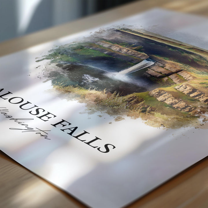 Palouse Falls Wall Art, Palouse Print, Washington State Artwork, Palouse Falls Gift, Travel Print, Travel Poster, Housewarming Gift