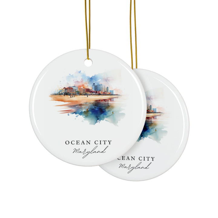 Ocean City MD Ornament: Unique Ocean City Souvenir, Ocean City Maryland Decor, and Authentic Ocean City MD Gift