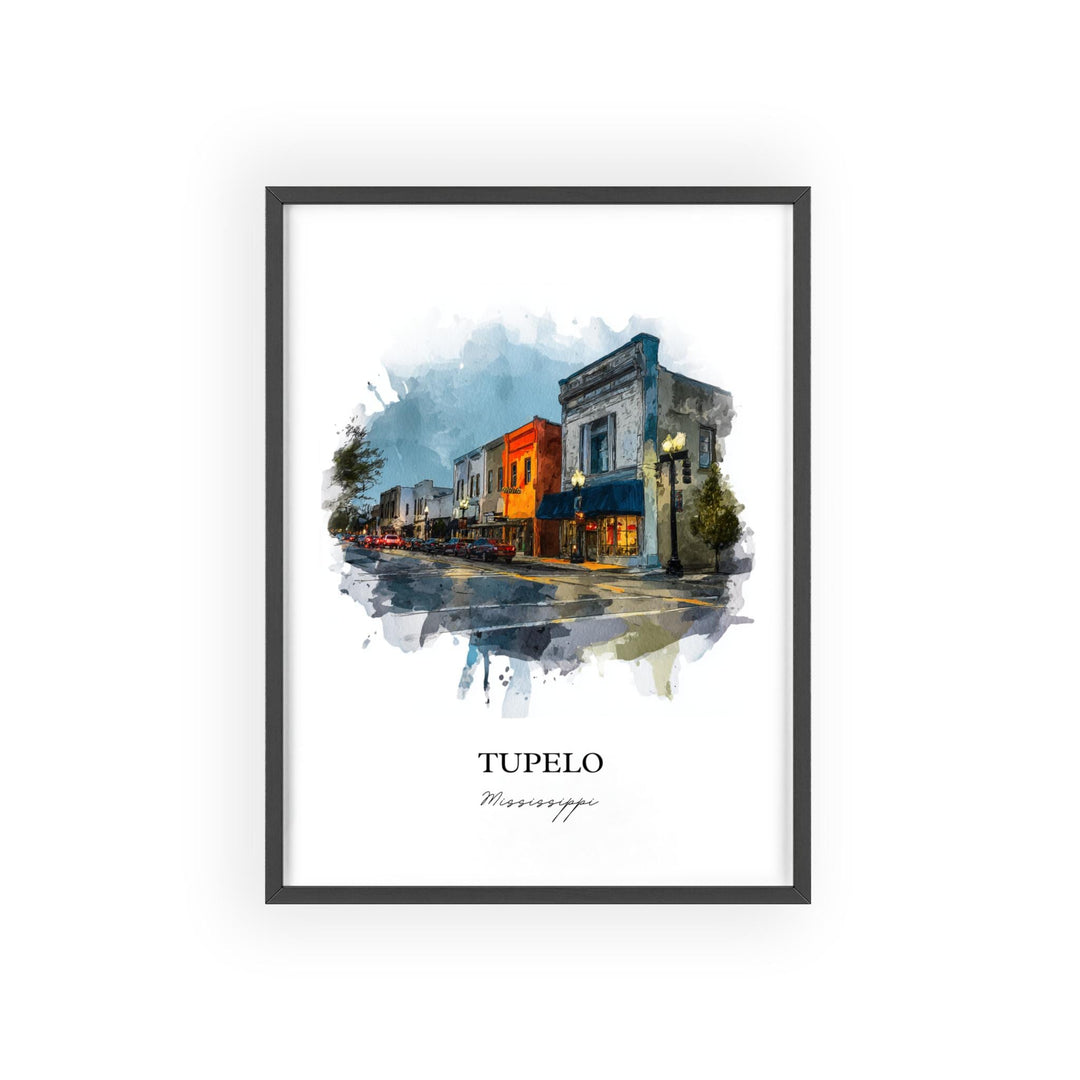 Tupelo, Mississippi – Watercolor Art Print