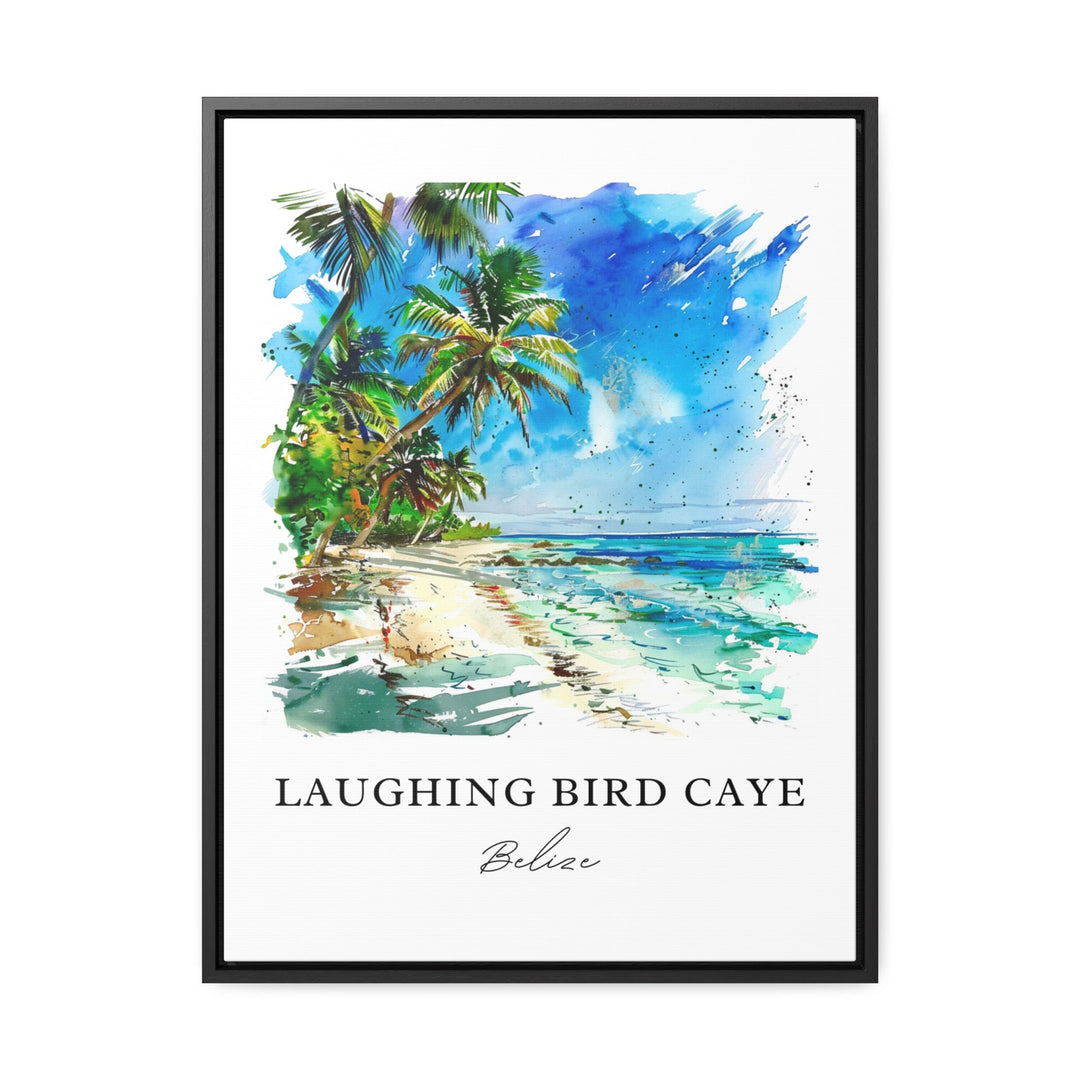 Laughing Bird Caye Art, Belize Print, Laughing Bird Belize Watercolor, Laughing Bird Gift,