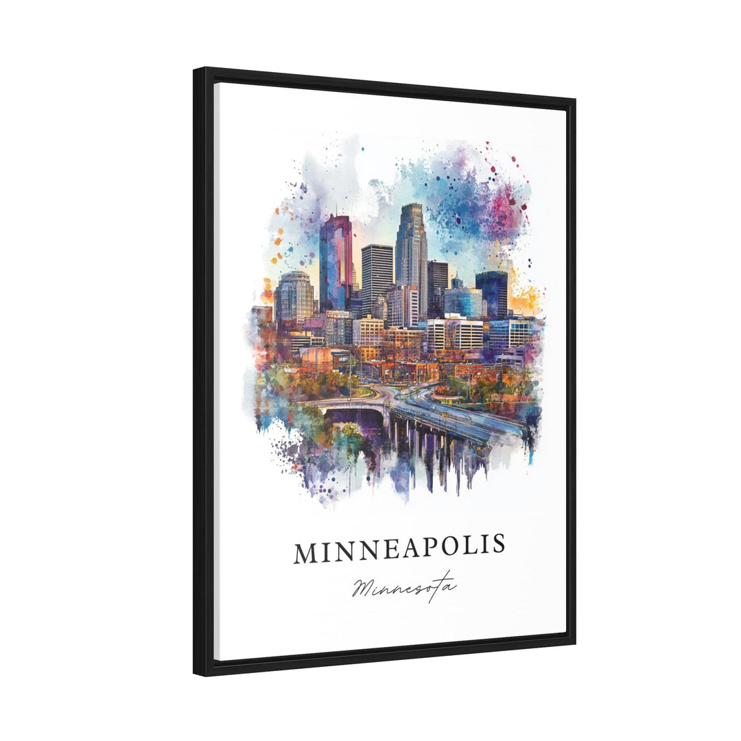 Minneapolis MN Wall Art, Minneapolis Print, Minneapolis Watercolor Art, Minneapolis Gift,