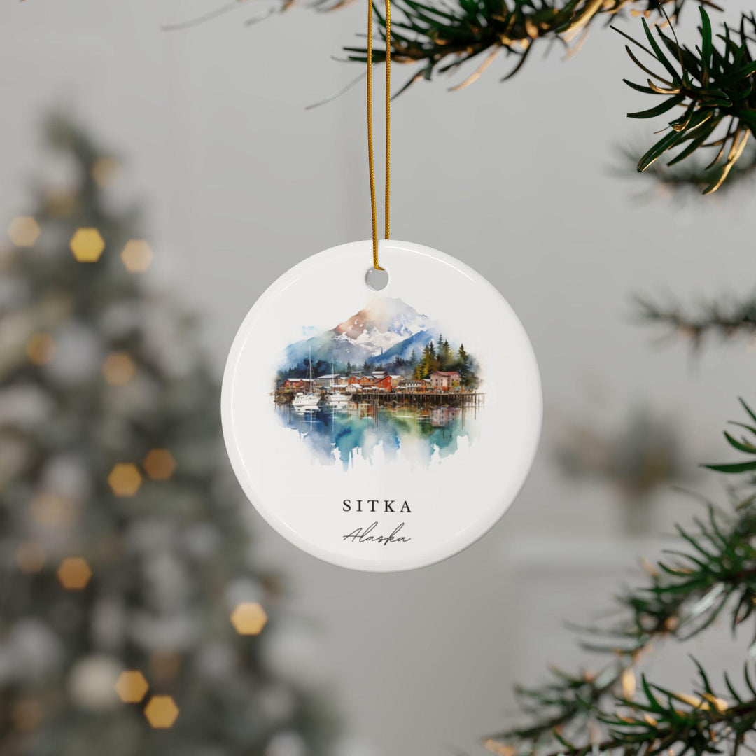 Sitka Alaska Ornament: Unique Sitka Souvenir, Sitka AK Decor, and Authentic Sitka Alaska Gift