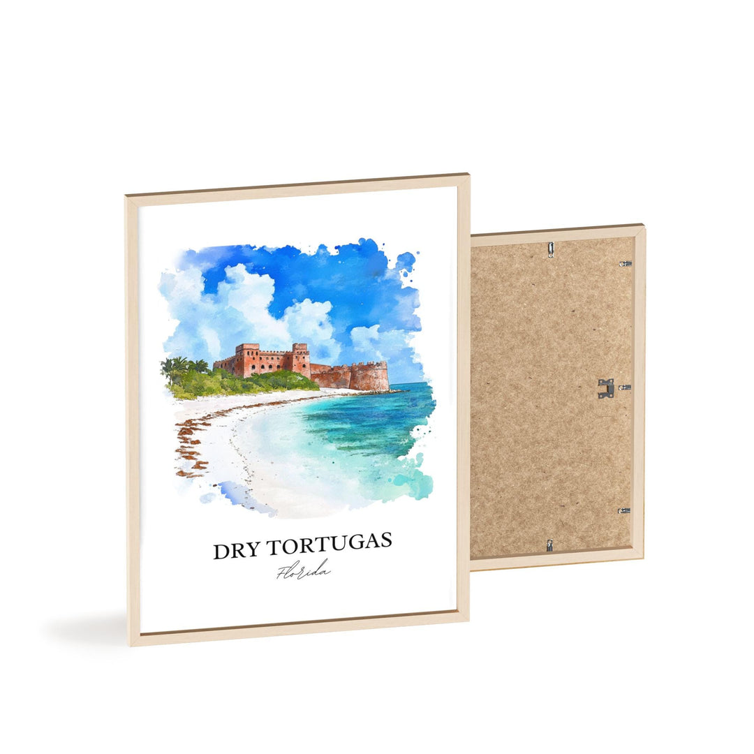 Dry Tortugas, Florida, USA – Watercolor Art Print