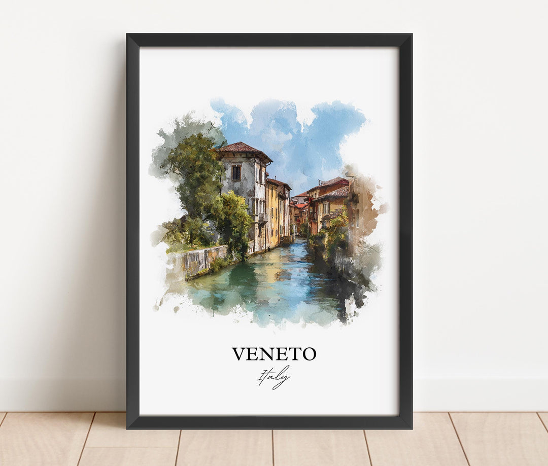Veneto Italy Wall Art, Italy Print, Italy Watercolor Art, Veneto Italy Gift, Italia Travel Print, Travel Poster, Housewarming Gift
