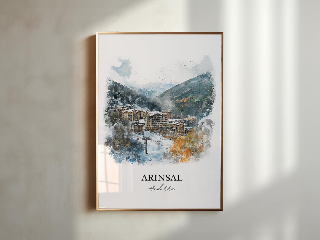 Arinsal, Andorra – Watercolor Art Print