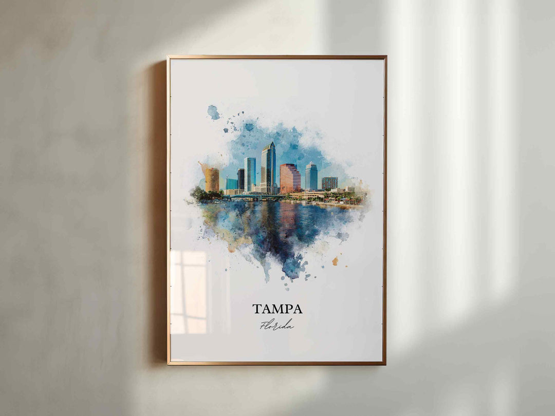 Tampa, Florida – Watercolor Art Print
