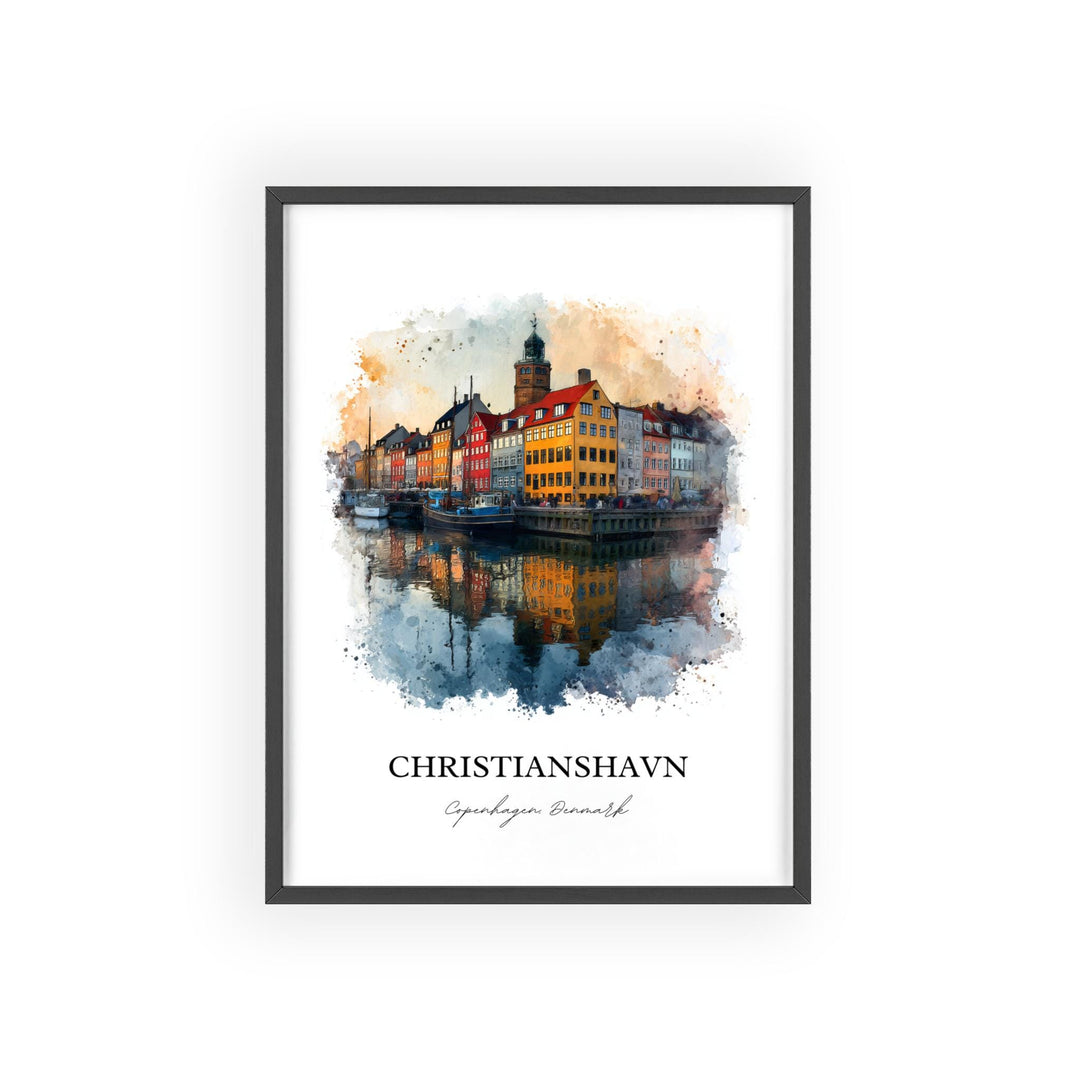 Christianshavn, Denmark – Watercolor Art Print