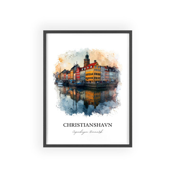 Christianshavn, Denmark – Watercolor Art Print