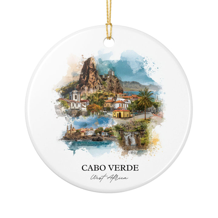 Cabo Verde Ornament: Unique Cabo Verde Souvenir, Cabo Verde Xmas Decor, and Authentic Cabo Verde West Africa Gift