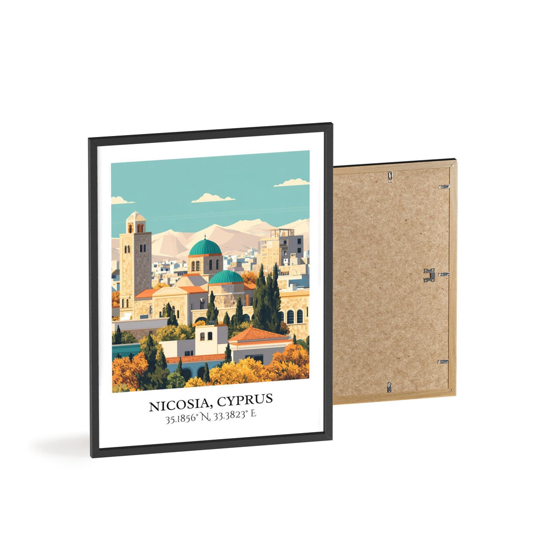 Nicosia Cyprus Art, Nicosia Retro Travel Art, Cyprus Home Decor, Cyprus Gift, Cyprus Travel Art, Travel Prints, Housewarming Gift
