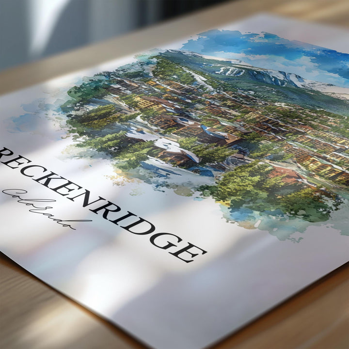 Breckenridge, Colorado, USA – Watercolor Art Print