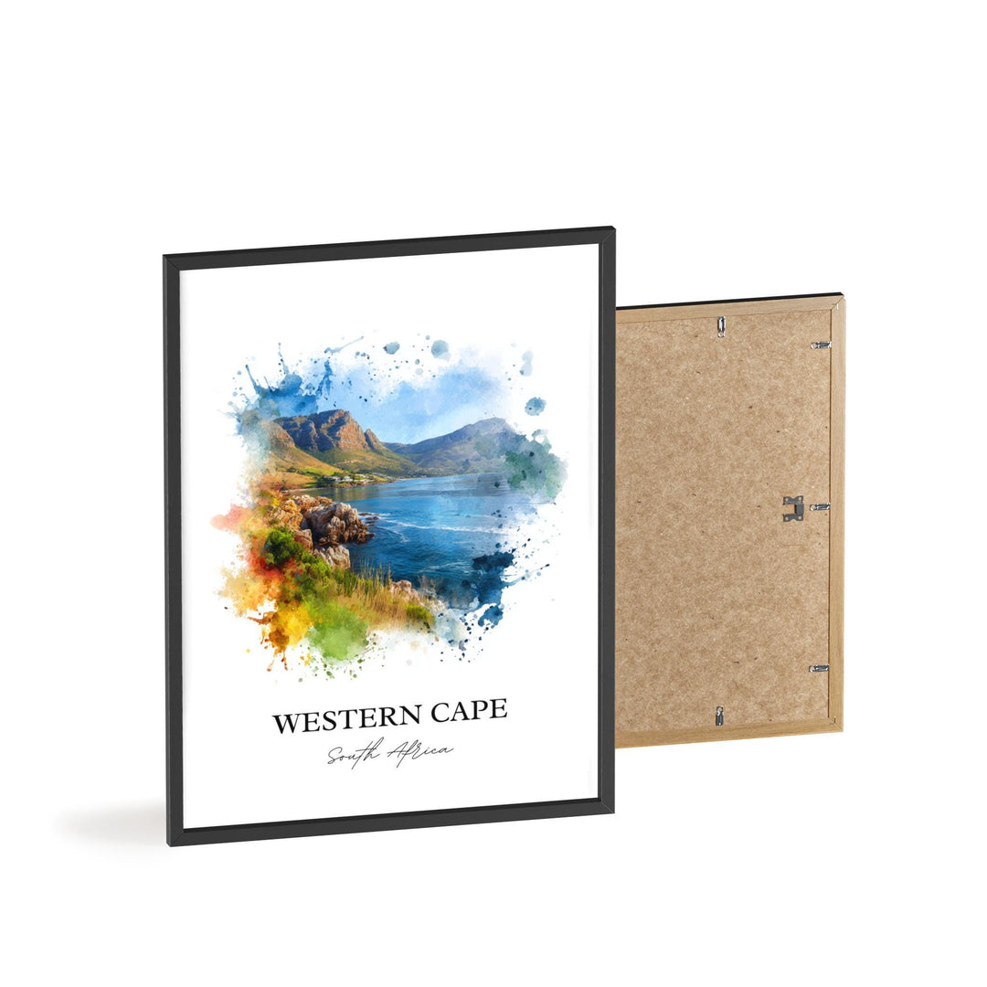 Western Cape Wall Art, South Africa Print, South Africa Watercolor Art, Western Cape Gift, Travel Print, Travel Poster, Housewarming Gift