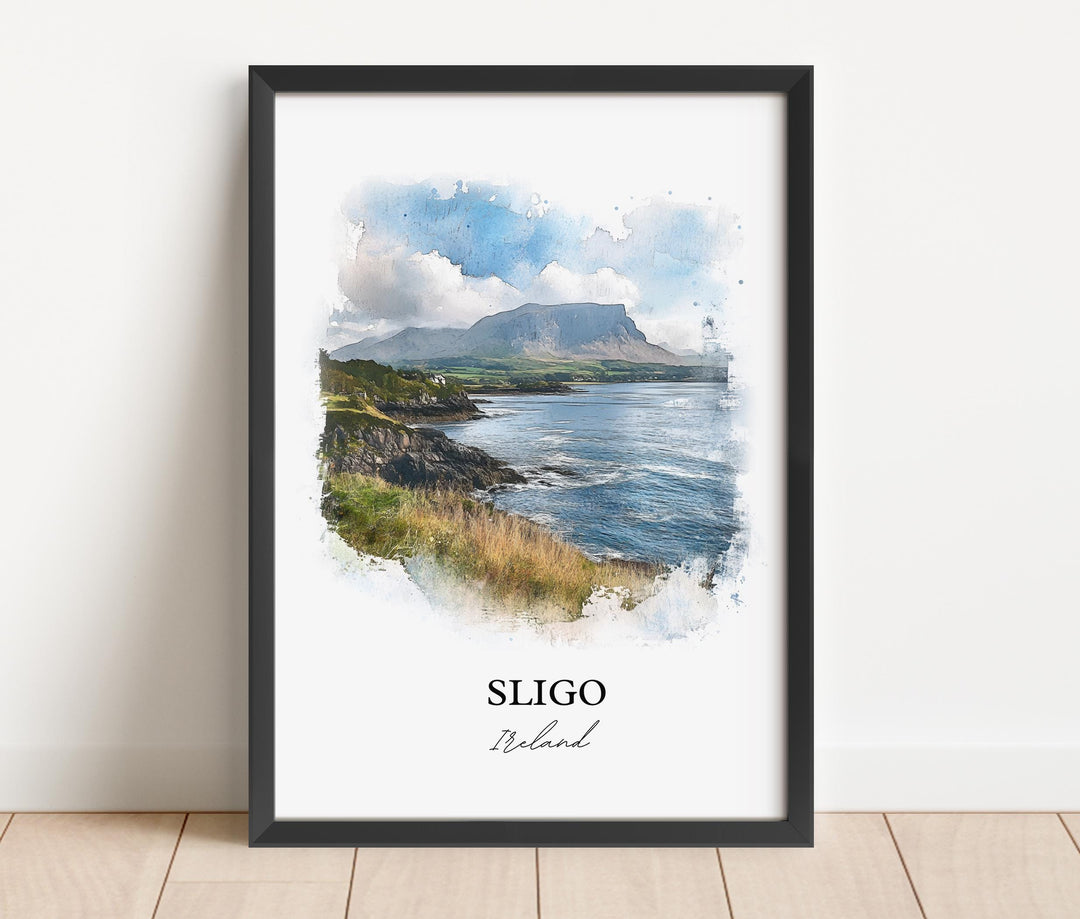 Sligo Ireland Wall Art, Connacht Print, Ireland Watercolor Art, Sligo Gift, Travel Print, Travel Poster, Housewarming Gift