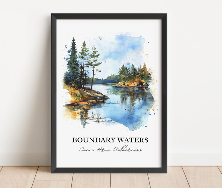 Boundary Waters, MN, USA – Watercolor Art Print