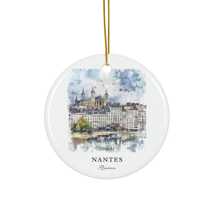 Nantes France Ornament: Unique Nantes Souvenir, Nantes Xmas Decor, and Authentic Nantes Christmas Gift