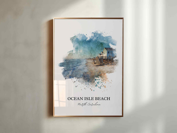 Ocean Isle Beach, North Carolina – Watercolor Art Print