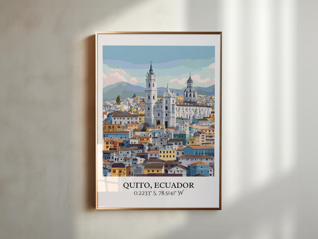 Quito, Ecuador – Watercolor Art Print