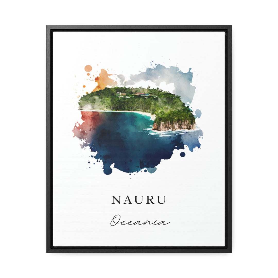 Nauru traditional travel art - Australia, Nauru poster, Wedding gift, Birthday present, Custom Text, Personalised Gift