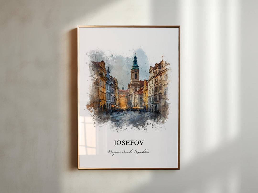 Josefov, Prague Czech Republic – Watercolor Art Print
