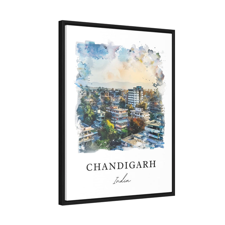 Chandigarh Wall Art, Chandigarh India Print, Punjab Watercolor Art, Chandigarh Gift,