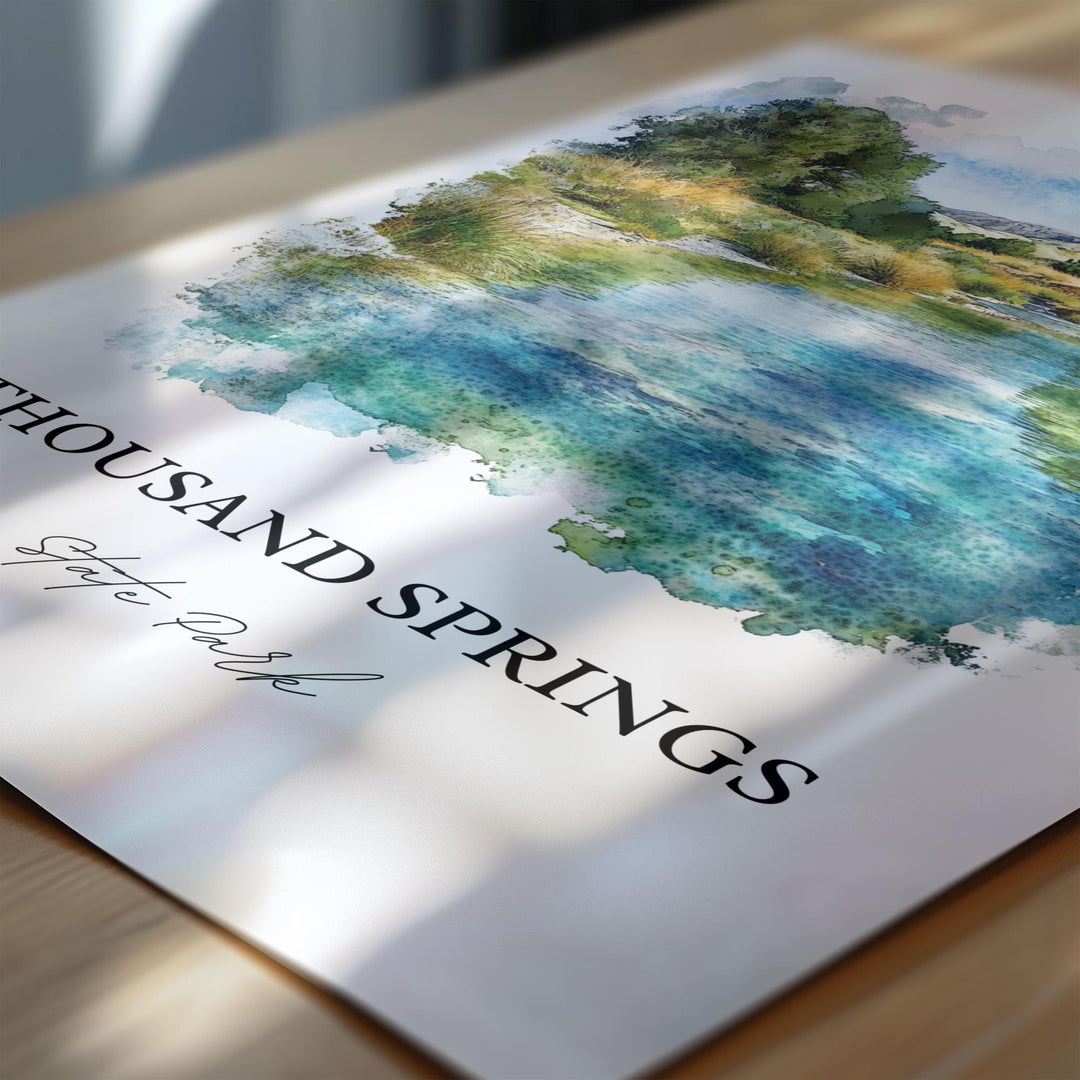 Thousand Springs State Park Wall Art, Idaho Print, Idaho Watercolor Art, Malad Gorge Gift, Travel Print, Travel Poster, Housewarming Gift