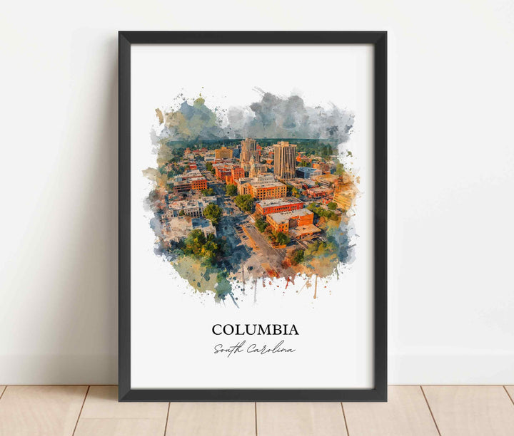 Columbia, South Carolina – Watercolor Art Print