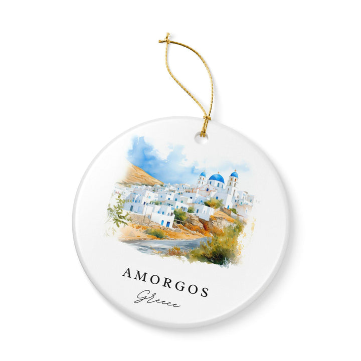 Amorgos, Greece Ornament: Unique Amorgos Souvenir, Amorgos Greece Xmas Decor, and Authentic Greece Gift