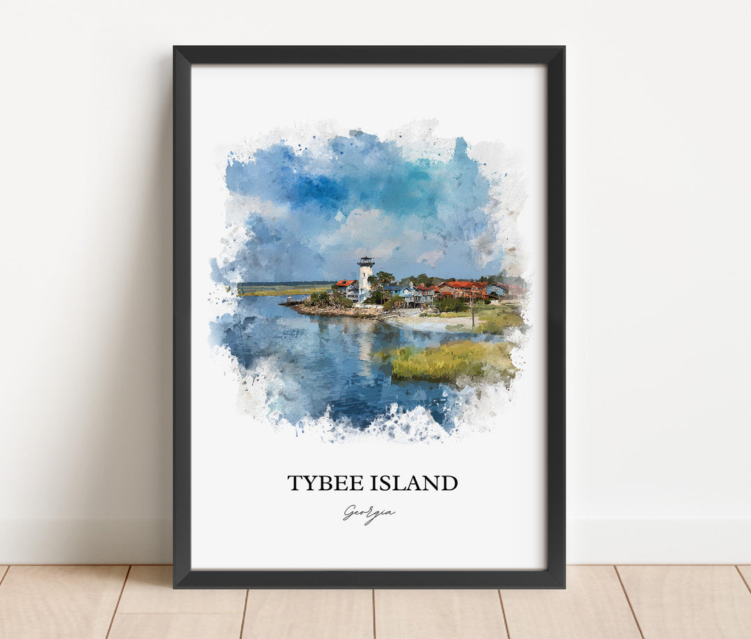 Tybee Island, GA – Watercolor Art Print